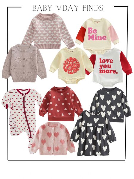Baby Valentine’s Day sweaters Valentine’s Day dress baby Vday romper amazon Valentine’s Day outfits for baby and kids

#LTKkids #LTKbaby #LTKunder50