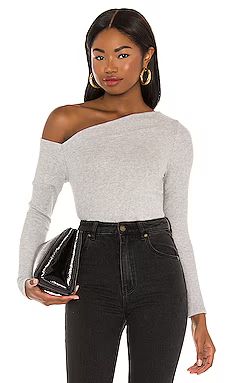 Michael Lauren Maples Long Sleeve Top in Heather Grey from Revolve.com | Revolve Clothing (Global)