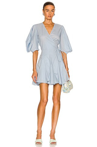 Rhode Claudine Dress in Baby Blue | FWRD 