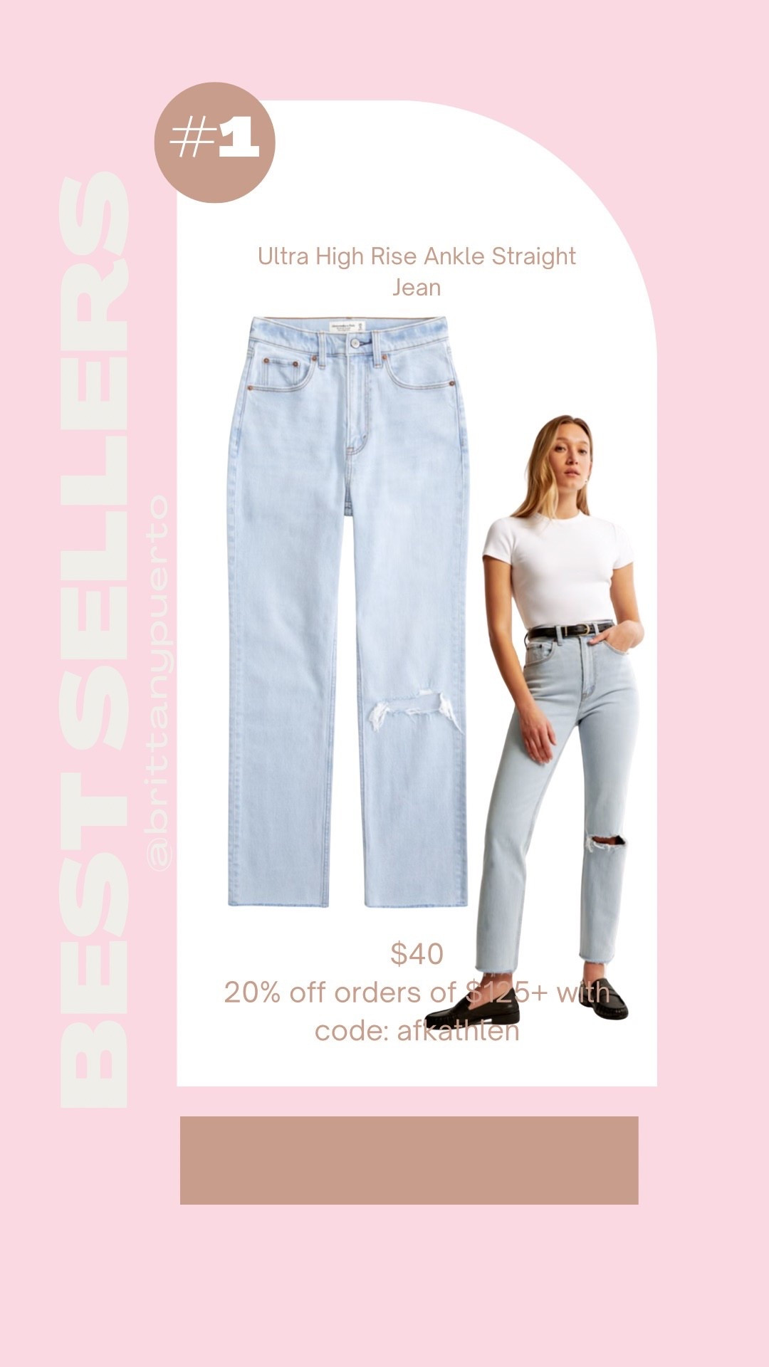 Ultra high rise straight ankle jeans, Abercrombie 

#LTKootd #LTKSaleAlert #LTKgrwm