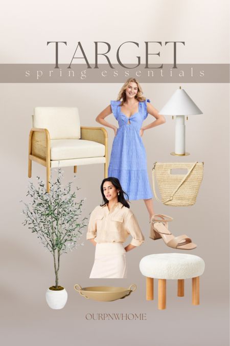Spring essentials from Target!

Accent chair, armchair, neutral furniture, cane accent chair, buckle ottoman, modern ottoman, faux olive trees, beach tote, woven bag, modern table lamp, spring dress, spring fashion, Target home, Target fashion, summer fashion, blue dress, midi dress, heeled sandals, strappy sandals, nude sandals, tan blouse, Studio McGee home, decorative bowl, spring home

#LTKstyletip #LTKSeasonal #LTKhome