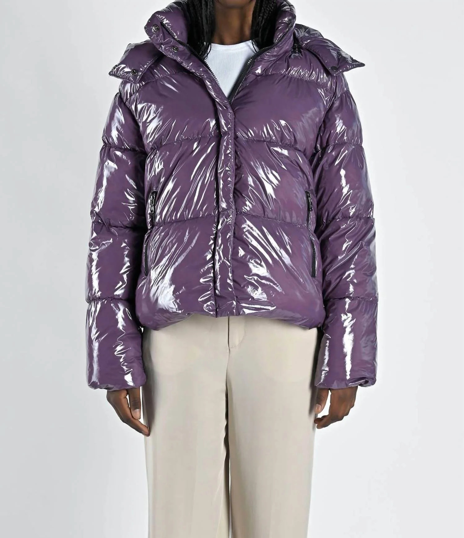 Mingan Recycled Jacket In Glossy Vintage Violet | Shop Simon