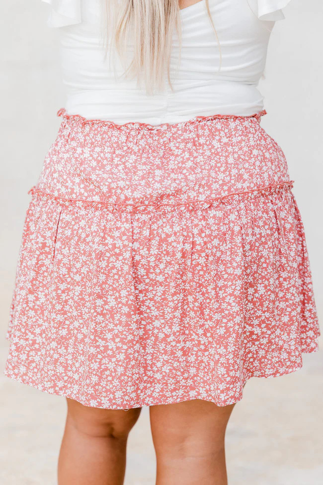 Simple Solution Coral Floral Skort | Pink Lily