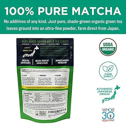 Jade Leaf Matcha Green Tea Powder - USDA Organic, Authentic Japanese Origin - Culinary Grade - Pr... | Amazon (US)