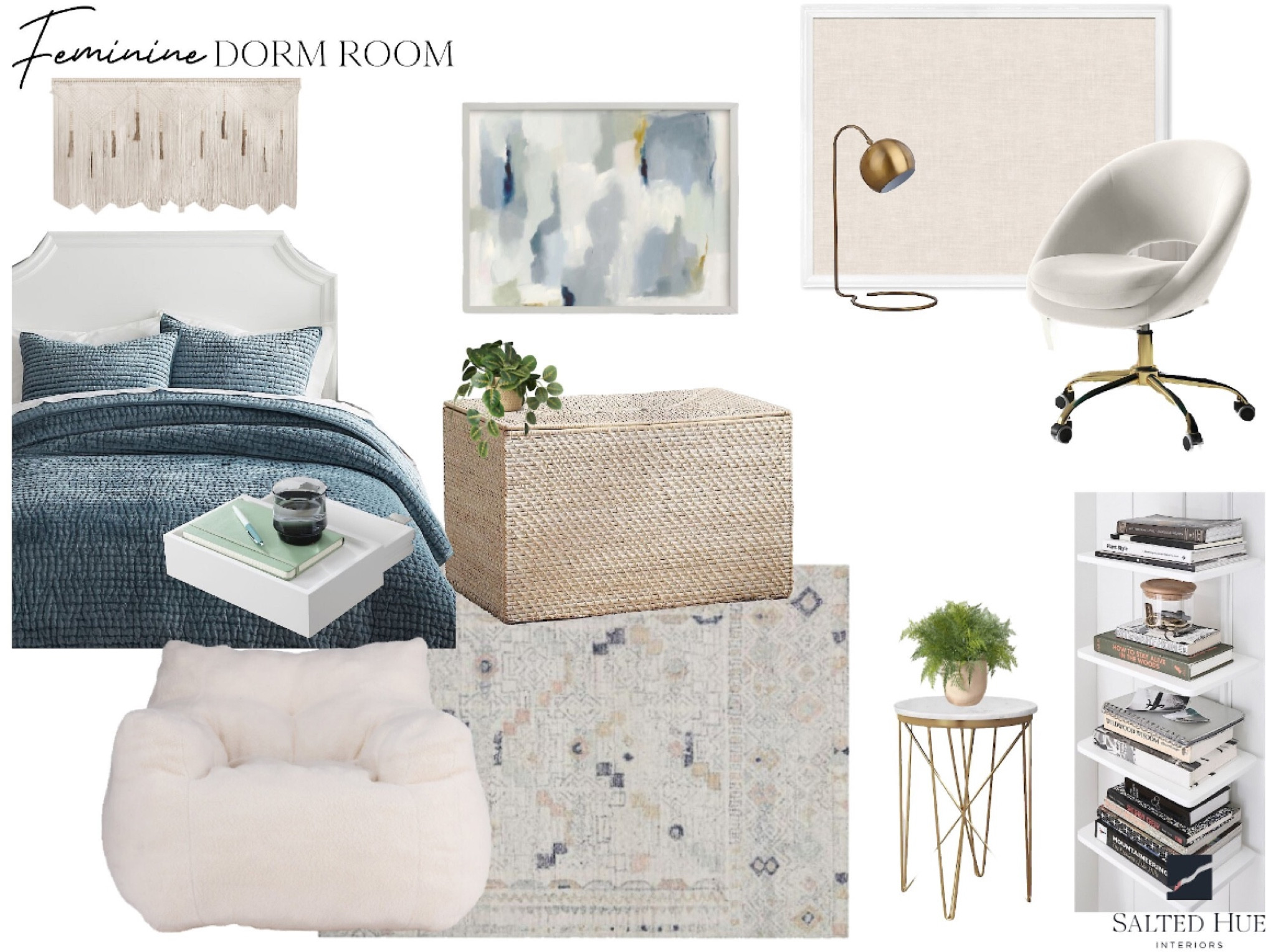 Feminine dorm room PB Teen girly bedroom pink blue 

#LTKFind #LTKhome #LTKGiftGuide