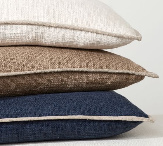 Cotton Basketweave Pillow Covers | Pottery Barn (US)