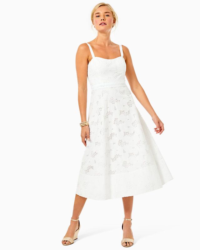 Fawn Eyelet Midi Dress | Lilly Pulitzer