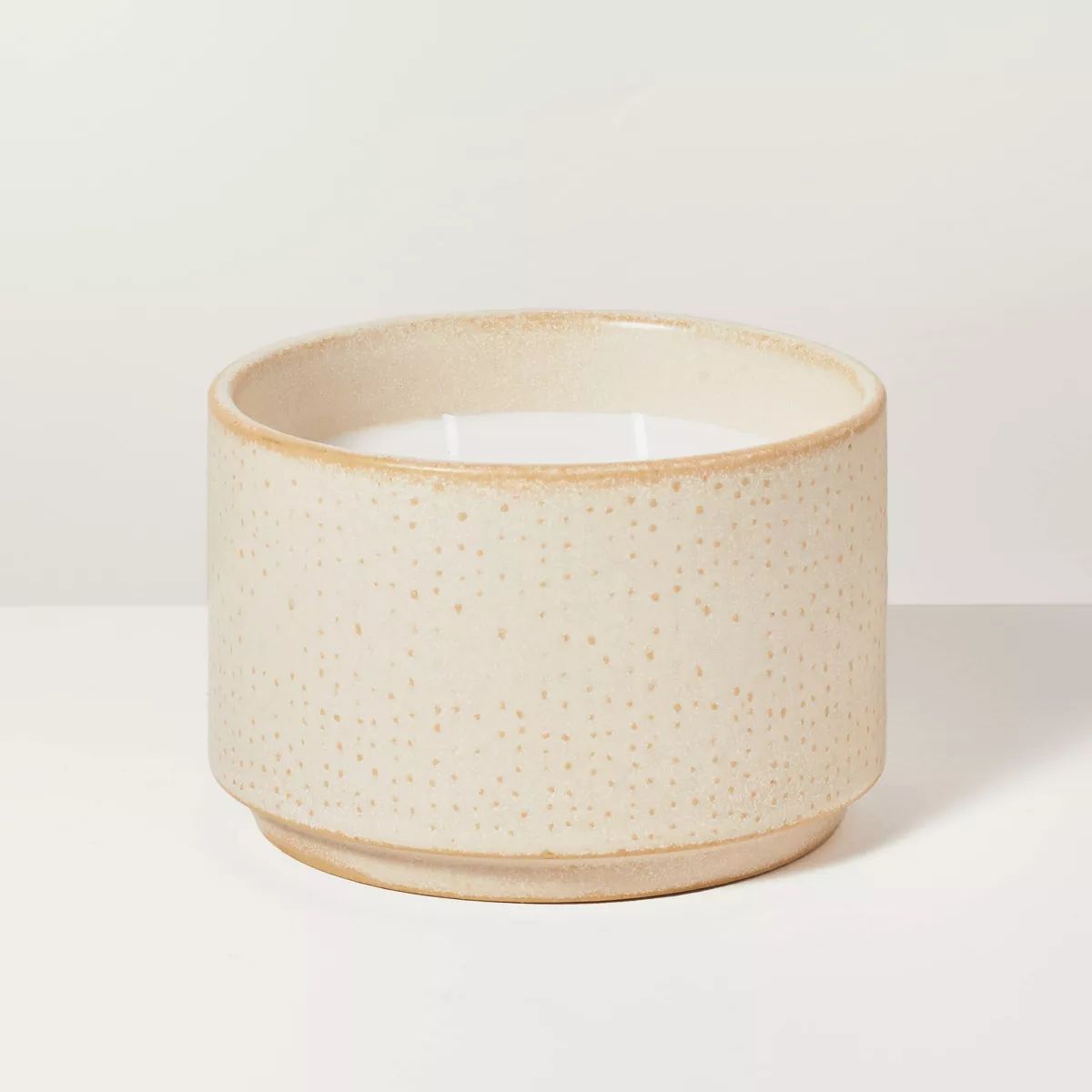 Hobnail Ceramic Grapefruit & Herbs Jar Candle Beige - Hearth & Hand™ with Magnolia | Target