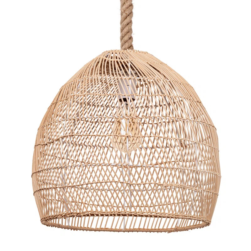 Disalvo 1 - Light Natural Rattan Single Pendant | Wayfair North America