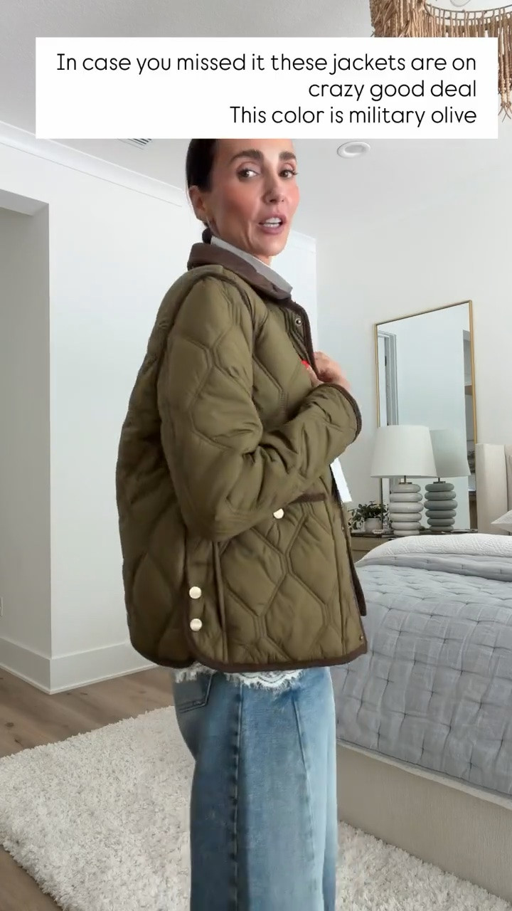 Bernardo quilted barn jacket paired with jeans makes an easy casual look for early fall. It's on sale, 33% off. Size XS.

#LTKSaleAlert #LTKOver40