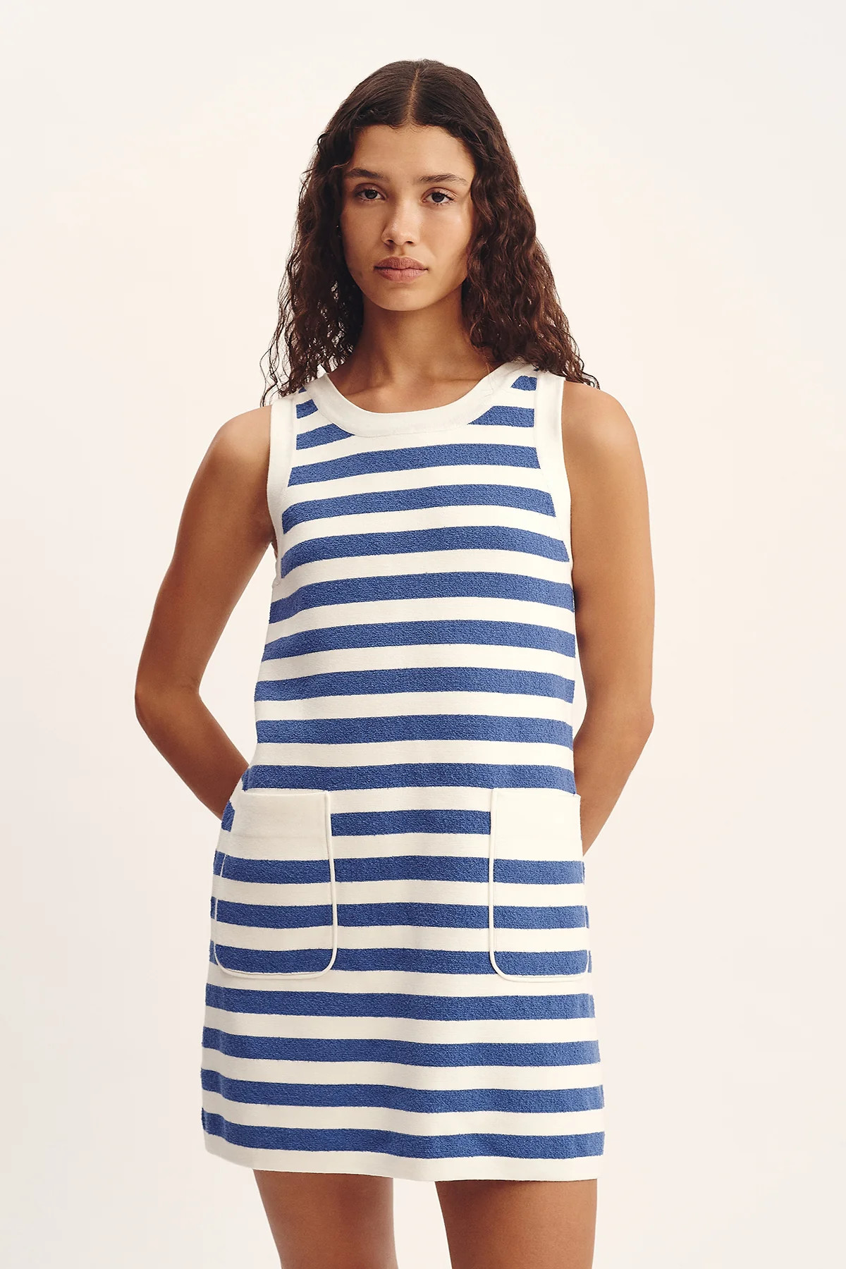 ARI MINI DRESS - BLUE STRIPE | POSSE (US)