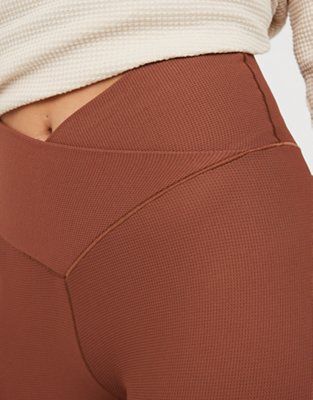OFFLINE By Aerie Real Me Waffle High Waisted Crossover Legging | American Eagle Outfitters (US & CA)