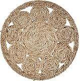 Ox Bay Organic Jute Woven Placemat, Natural, 1'3" x 1'3" | Amazon (US)