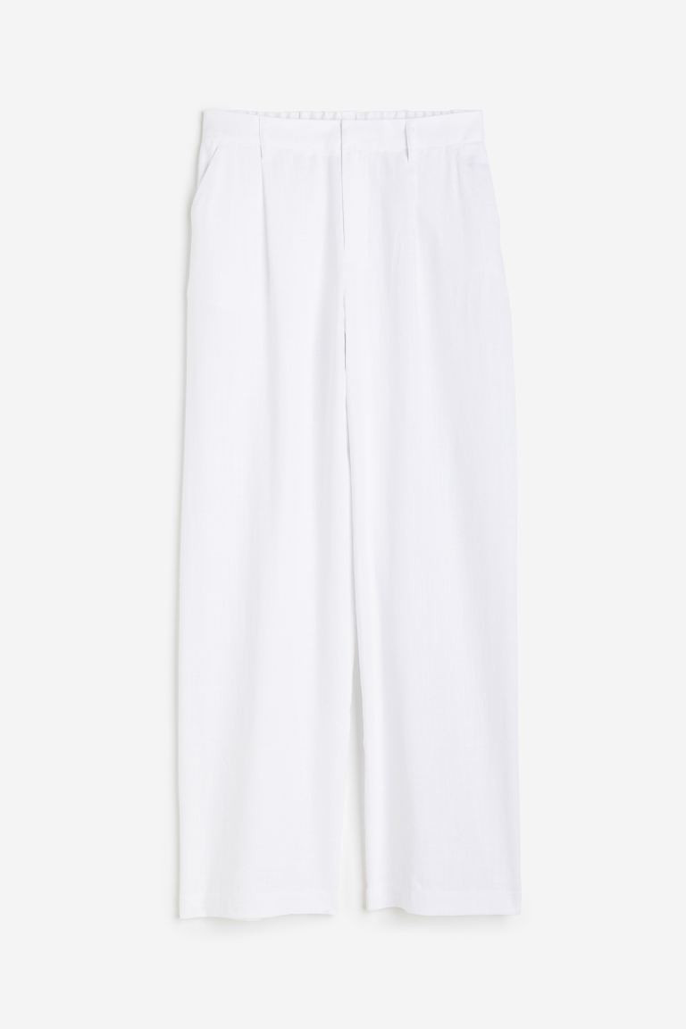 Linen-blend tailored trousers | H&M (UK, MY, IN, SG, PH, TW, HK)