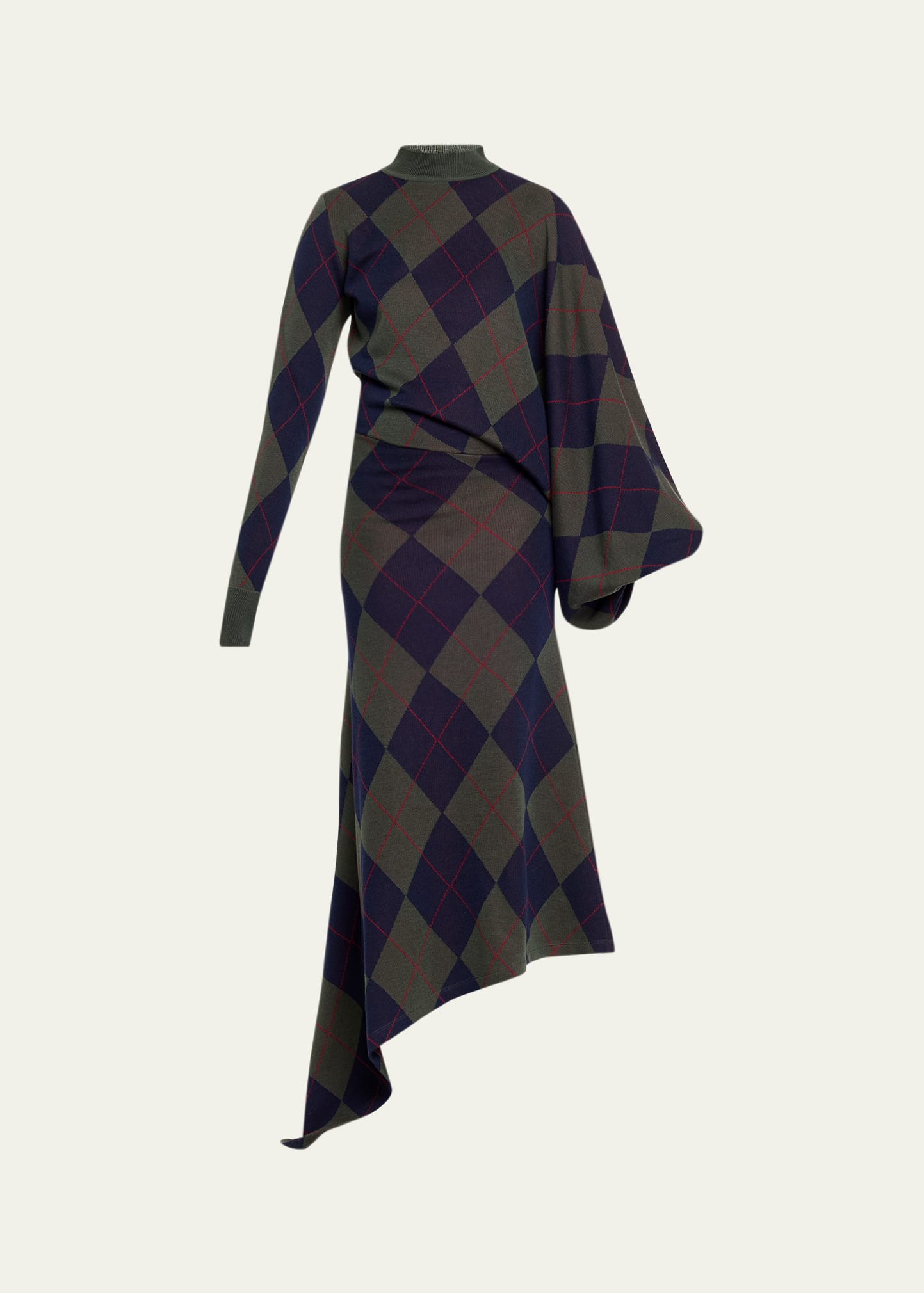 A.W.A.K.E. MODE Argyle Asymmetric Knit Dress | Bergdorf Goodman