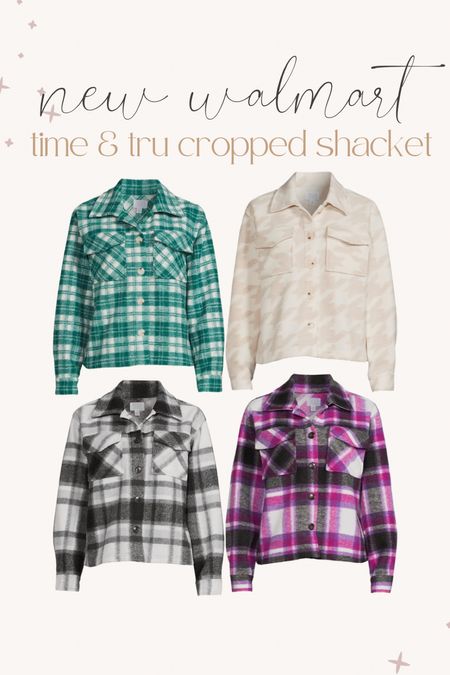 New time & tru cropped plaid shacket at Walmart!

#walmartfashion #affordable 

#LTKunder50 #LTKstyletip #LTKSeasonal