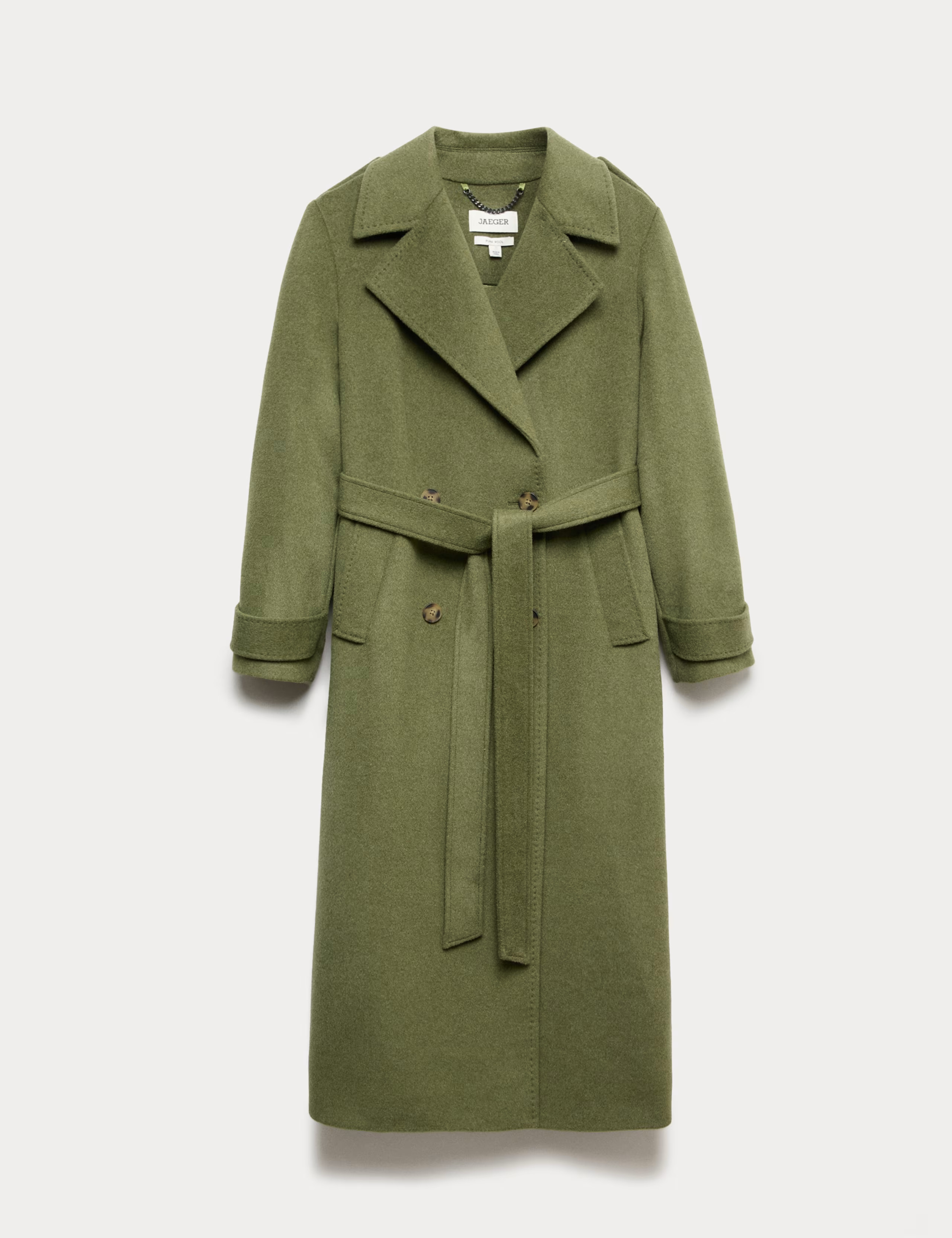 Pure Wool Belted Longline Wrap Coat | JAEGER at M&S | Marks & Spencer (UK)