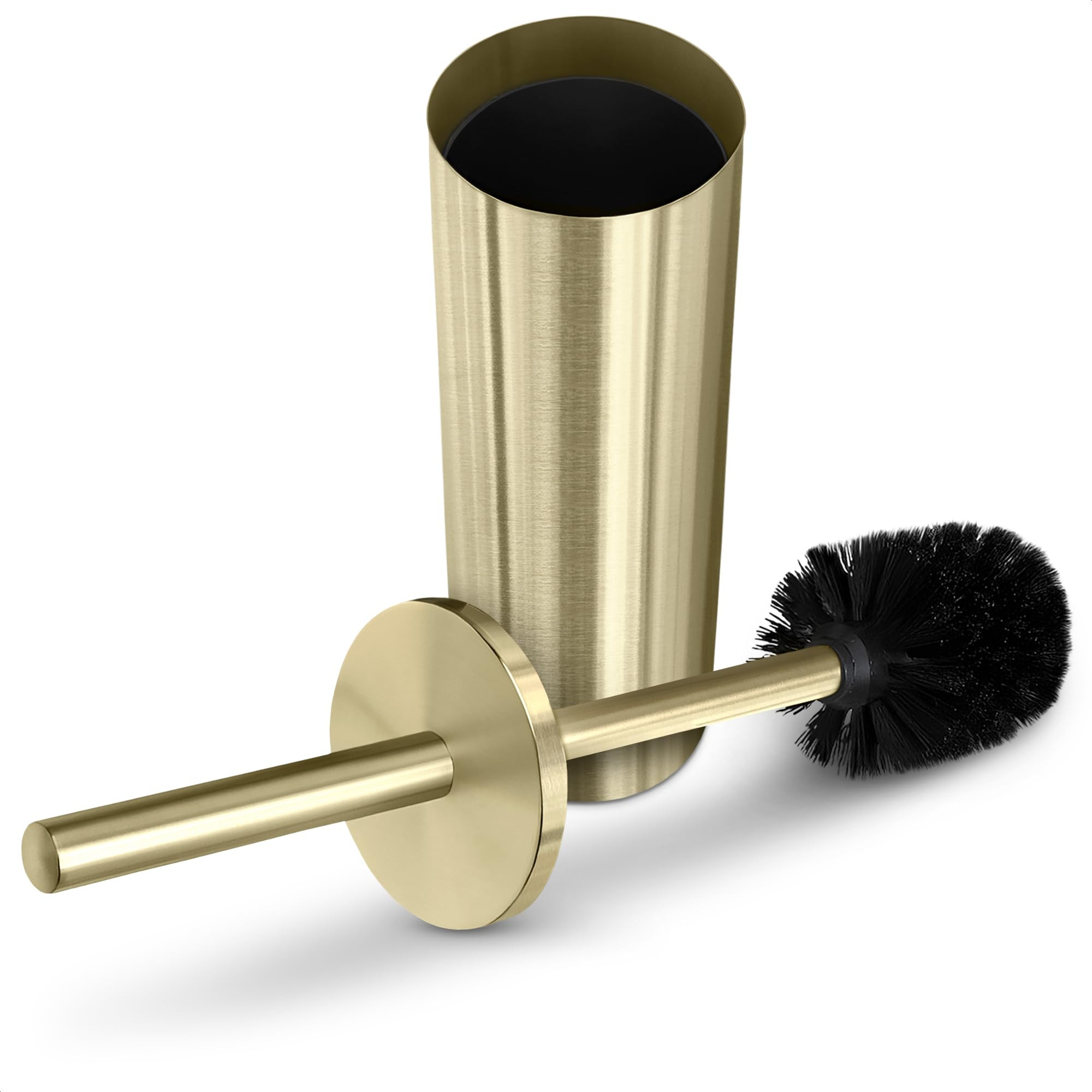 Stainless Steel Gold Toilet Brush and Holder Set Brushed Gold Bathroom Accessories Toilet Bowl Br... | Amazon (US)