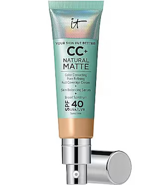 IT Cosmetics CC Natural Matte Color Correcting Full Coverage Cream Foundation SPF 40 - Medium Tan | Dillard's
