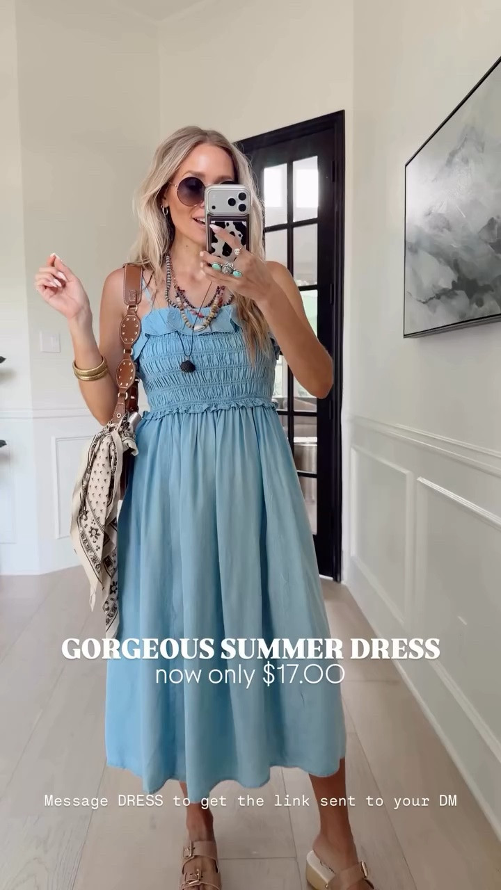 GORGEOUS SUMMER DRESS now only $17.00 looks like J. Crew 🤍

I am wearing my tts (small) 

5’5” // 120 lbs

#LTKootd #LTKgrwm #LTKdayinmylife