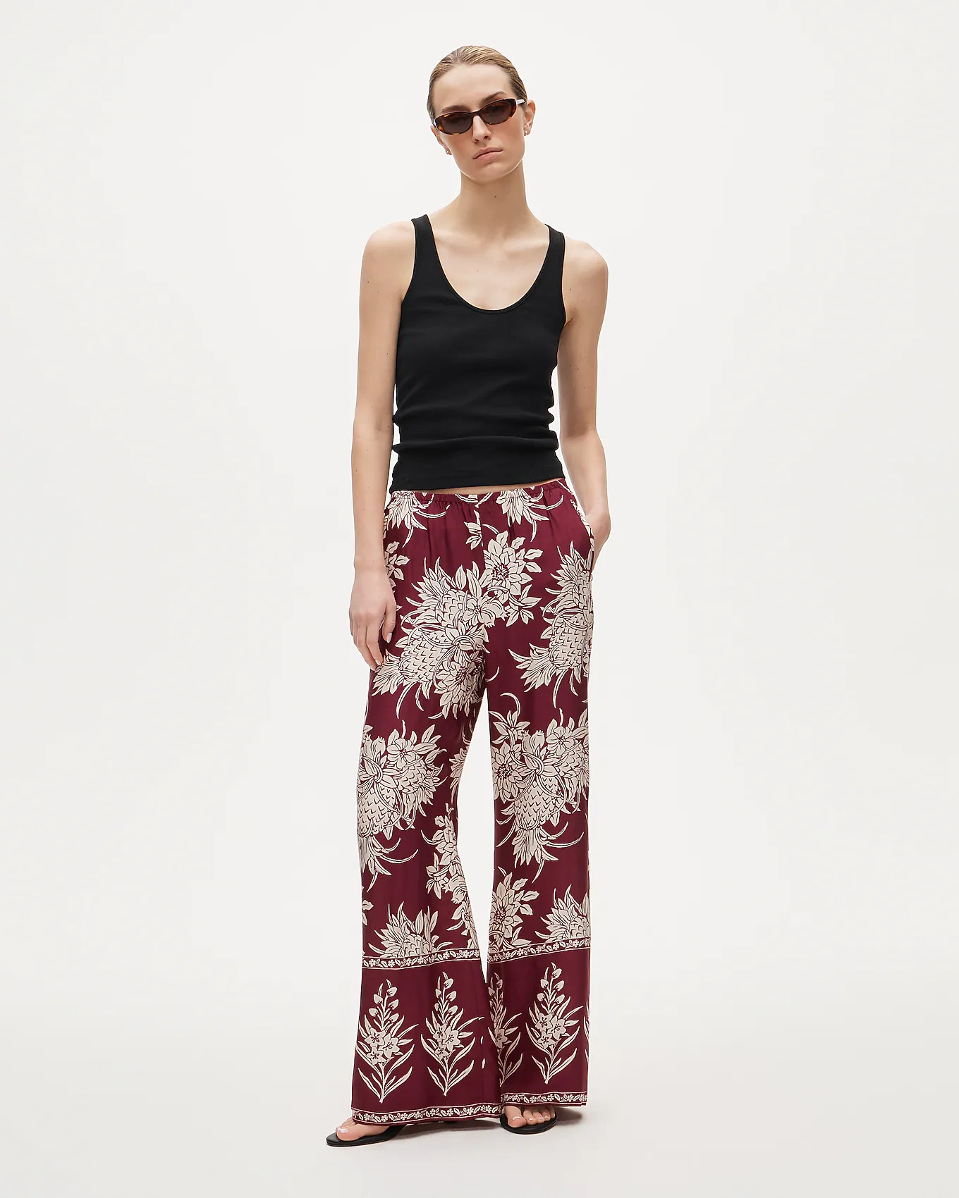 Cosmo pant in pineapple-print viscose twill | J. Crew US