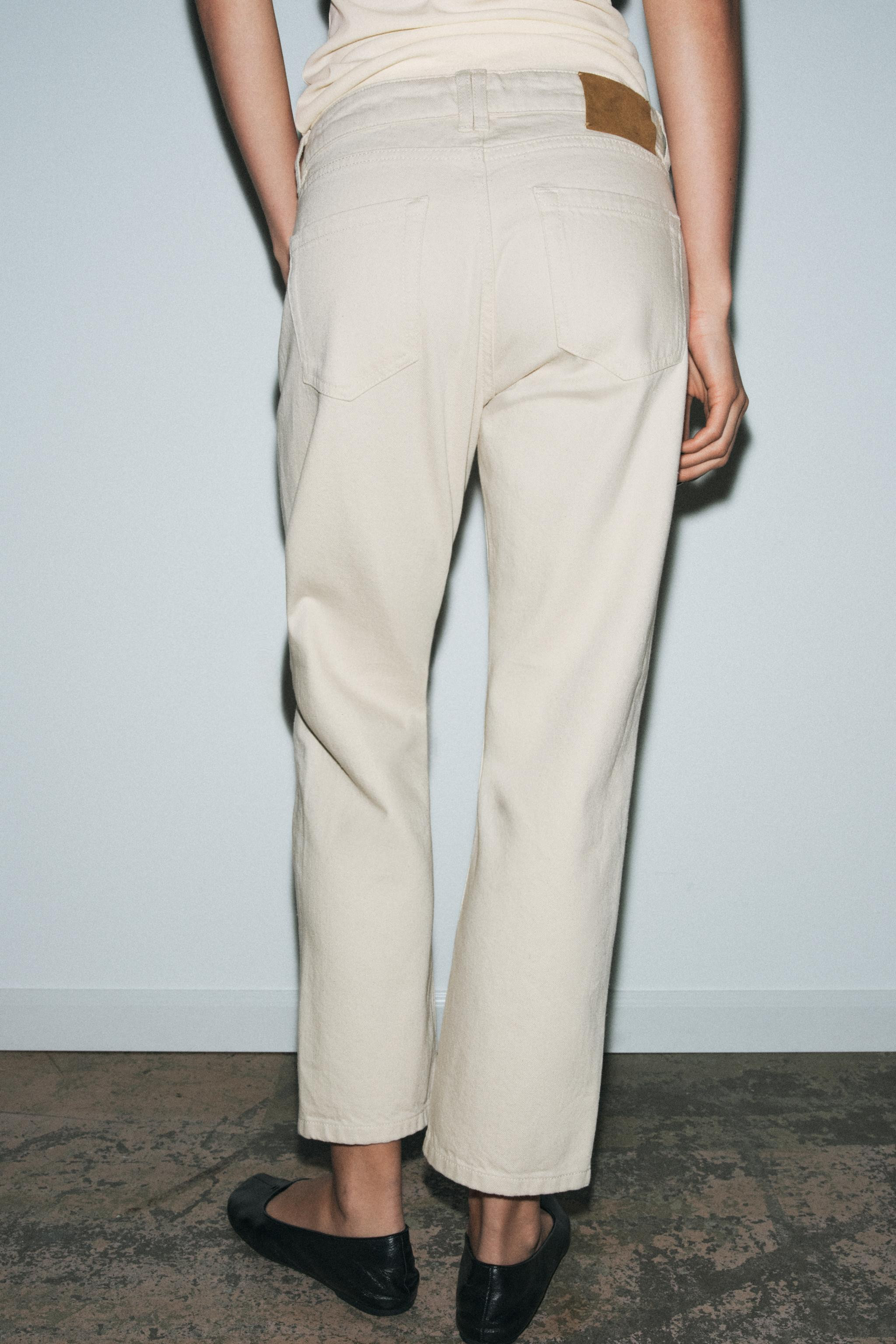 ZW COLLECTION MID-WAIST CIGARETTE JEANS | Zara UK