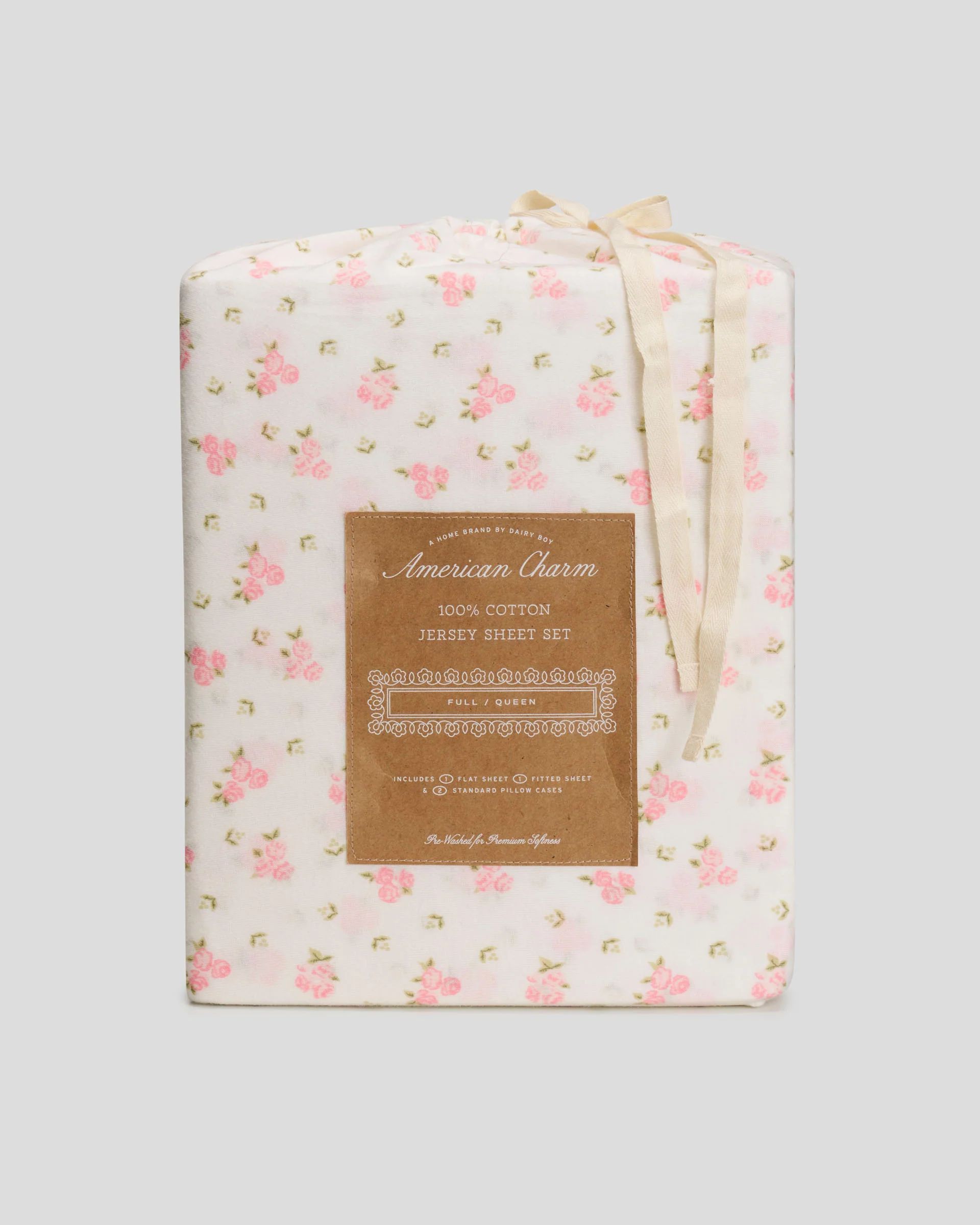 Floral Sheet Set - Blush | Dairy Boy