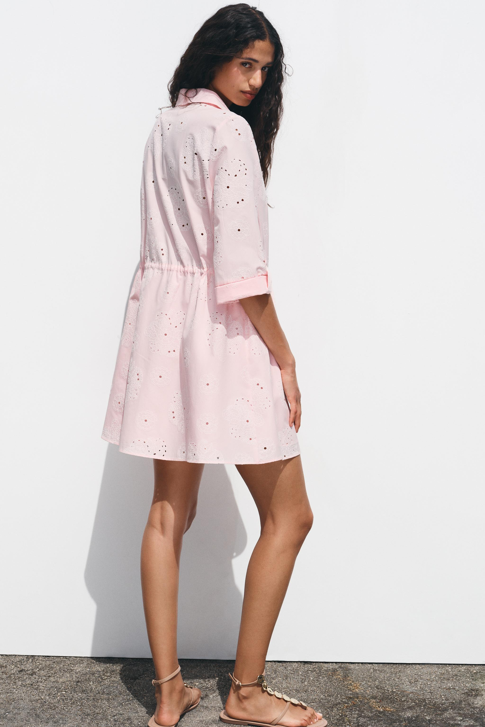 RUBBERIZED EMBROIDERY DRESS | Zara US