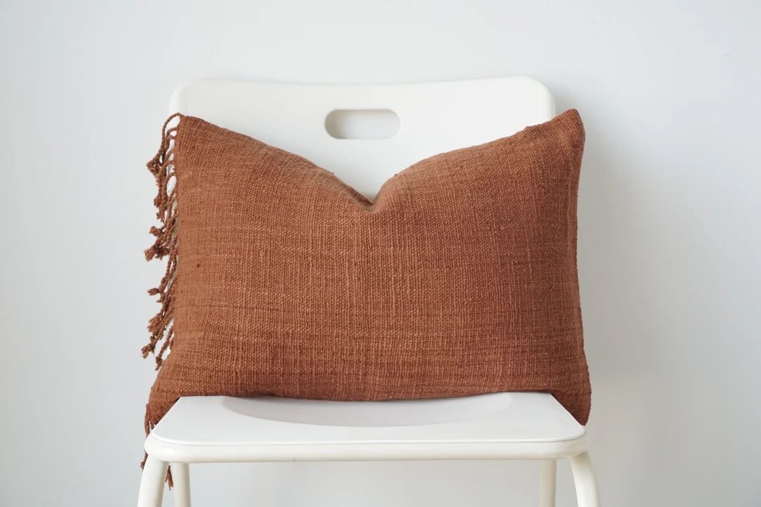 Lumbar Pillow, Brown Pillow, Neutral Pillow, Tan Pillow, Boho Pillow, Farmhouse Decor, Home Decor... | Etsy (US)