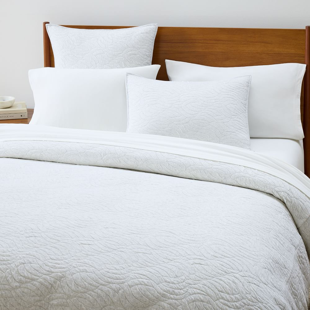Cotton Cloud Jersey Wave Texture Duvet Cover &amp; Shams | West Elm (US)
