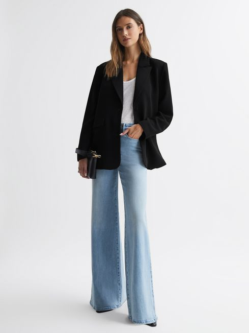 Reiss Black Good American Single Breasted Blazer | Reiss US