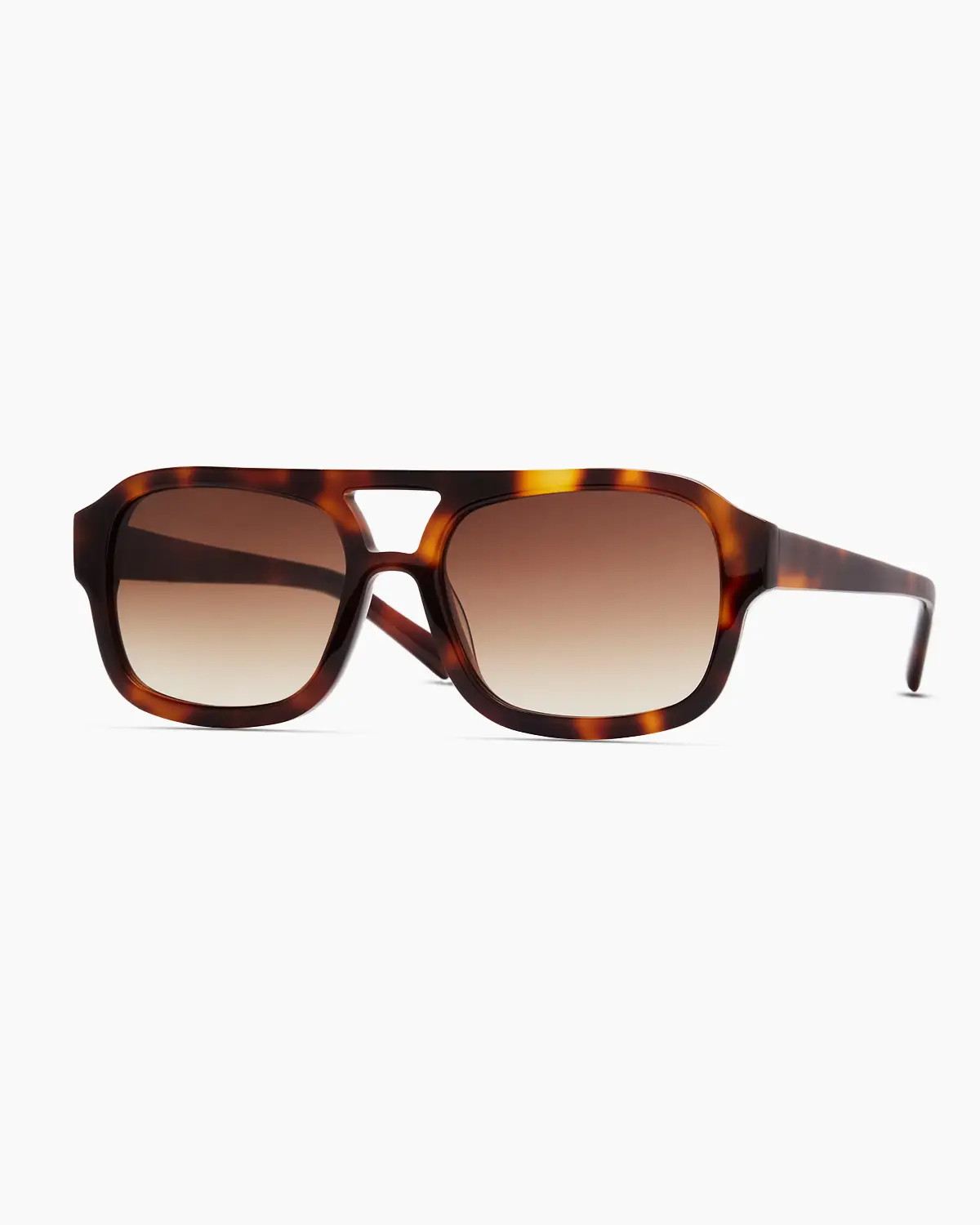 Berlin Polarized Acetate Sunglasses in Ginger Tortoise with Brown Gradient lens | Quince