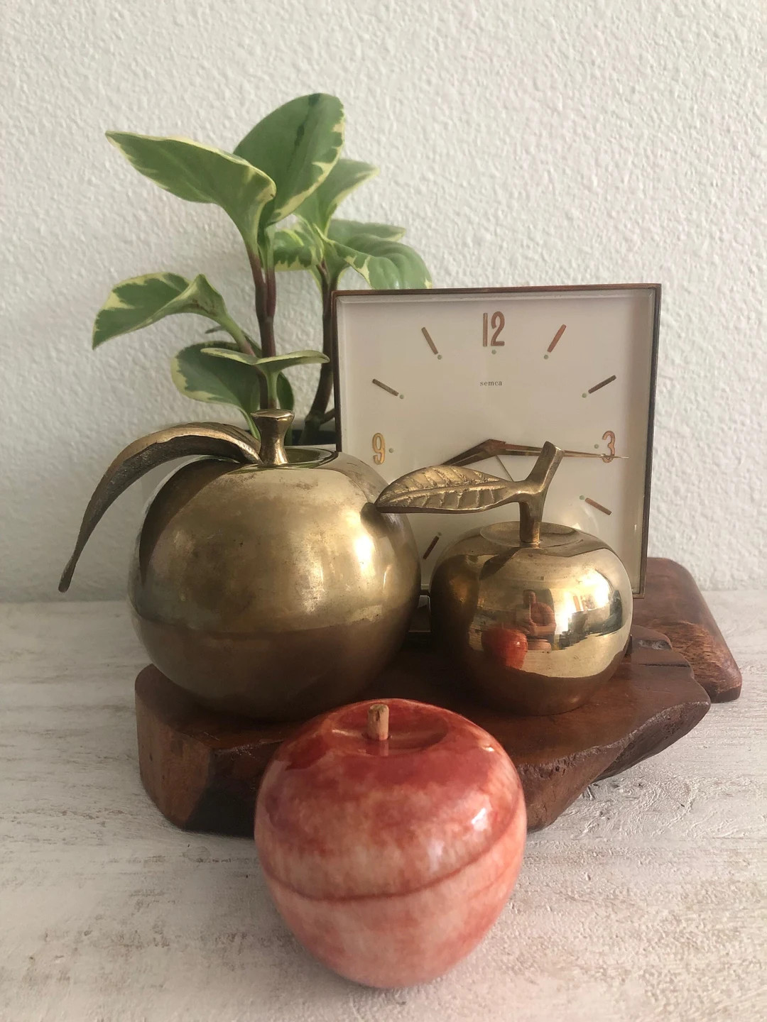 Apple Decor  Vintage  1 Large Solid Brass Apple 1 Small - Etsy | Etsy (US)
