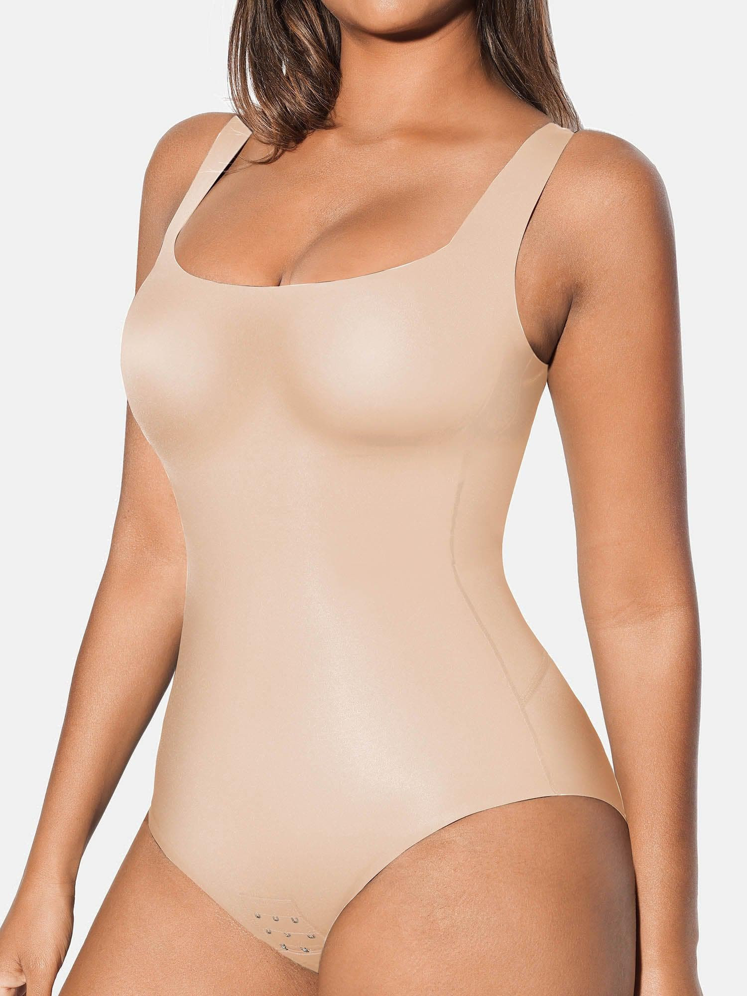 Smoothing Shapewear Scoopneck Tank Bodysuit - Skin / XXL | Popilush