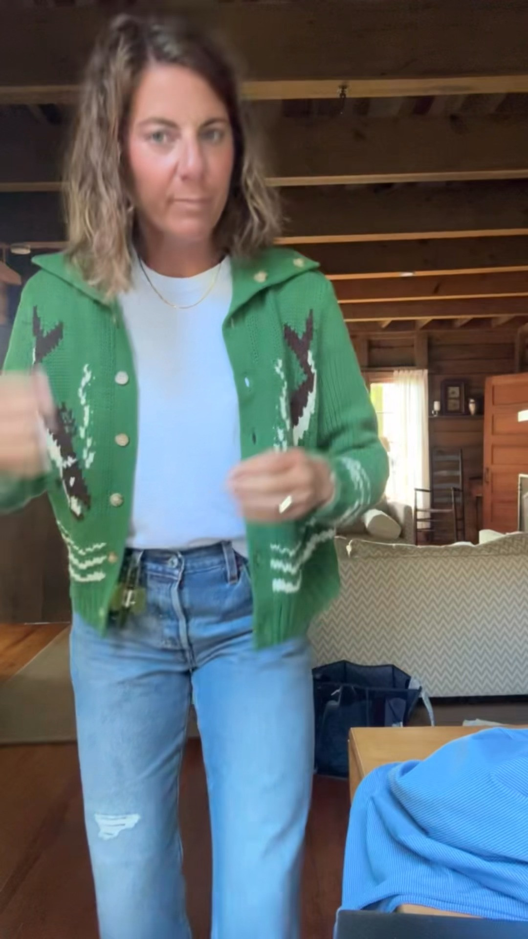 The best everyday outfits are built on versatile wardrobe essentials, and this green cardigan, white crew neck tee, straight leg jeans, and clear sandals check every box. This casual chic look is perfect for transitional weather, weekend errands, coffee dates, and effortless daily style with pieces you will wear on repeat.🤩💚🌟
#EverydayStyle #CasualOutfit #GreenCardigan #StraightLegjeans #WhiteTee #WardrobeEssentials #TransitionalStyle #CasualChic
#DailyOutfitInspiration  

 #LTKootd #LTKTravel