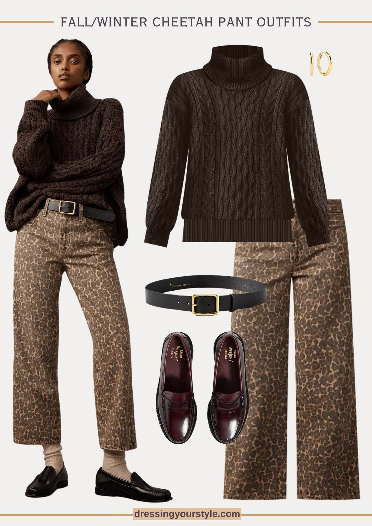 Preppy outfit with leopard print pants 

#LTKOver40 #LTKSeasonal