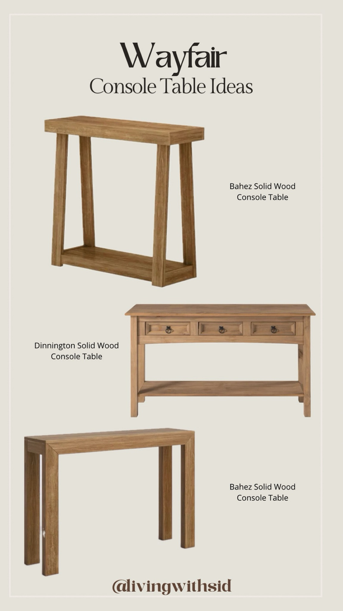Gorgeous wooden console tables at Wayfair Canada 

Console table | Console table styling | Wooden table #LTKSeasonal

#LTKhome #LTKstyletip