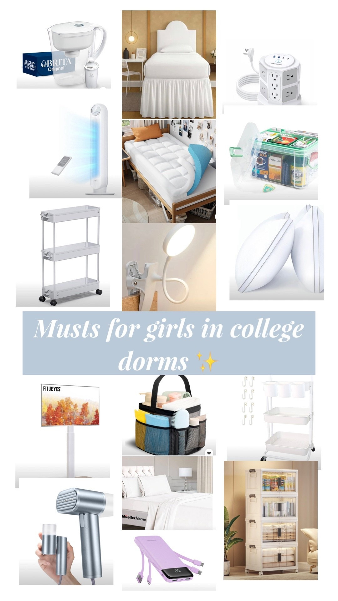 Girl musts in college #collegedorm 

#LTKFamily #LTKStyleTip