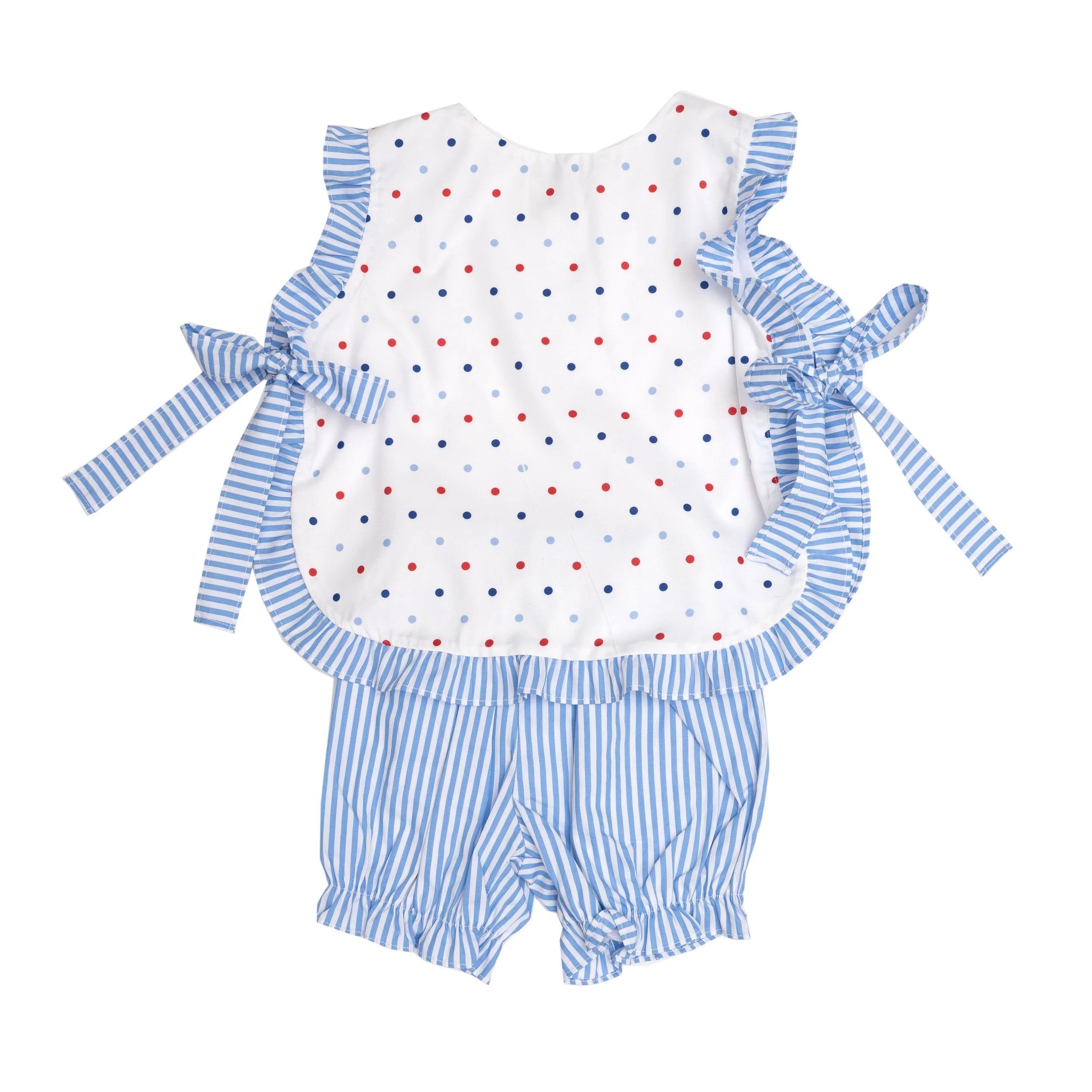 Lily White and Blue Bloomer Set | The Oaks Apparel Company