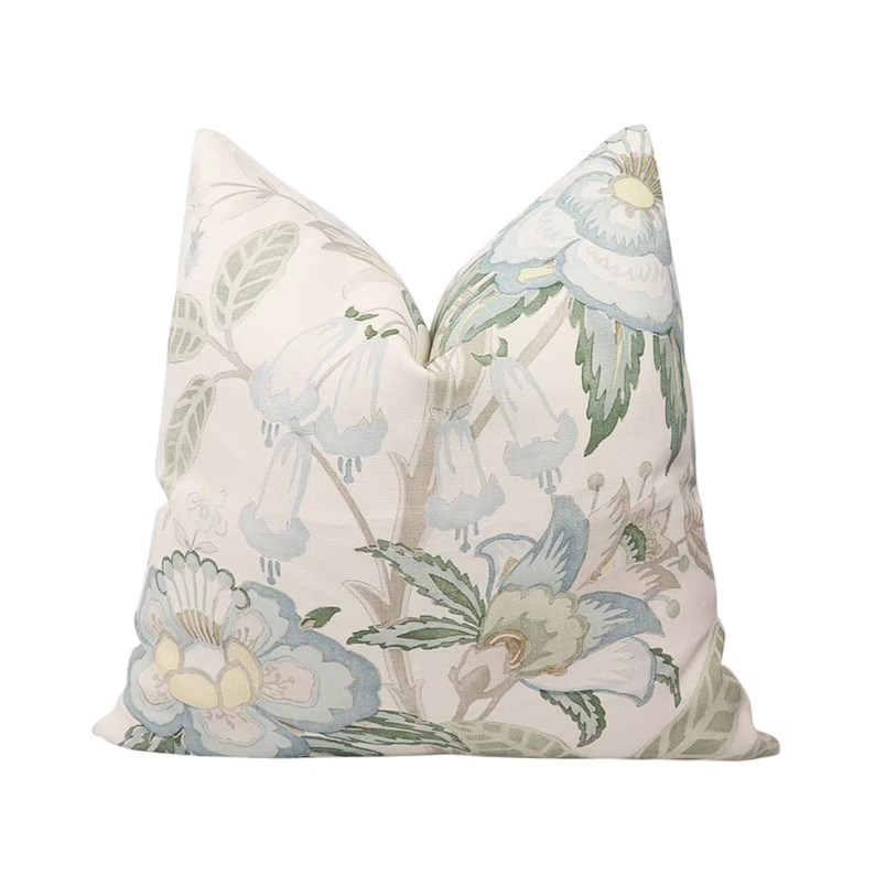 READY TO SHIP Lee Jofa Davenport Print pillow cover in Sea Mist 2017164.153.0 // Designer pillow ... | Etsy (US)