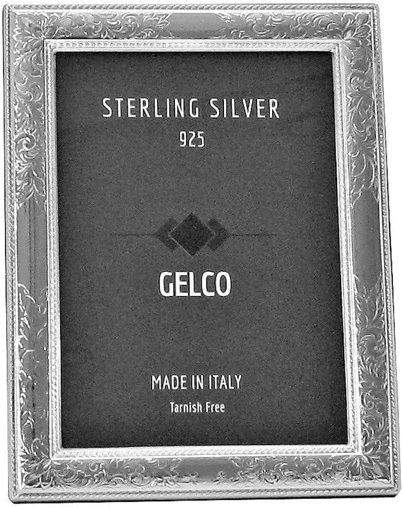 ITALIAN 925 STERLING SILVER HAND CHASED GLOSSY FLORAL PICTURE FRAME | Amazon (US)