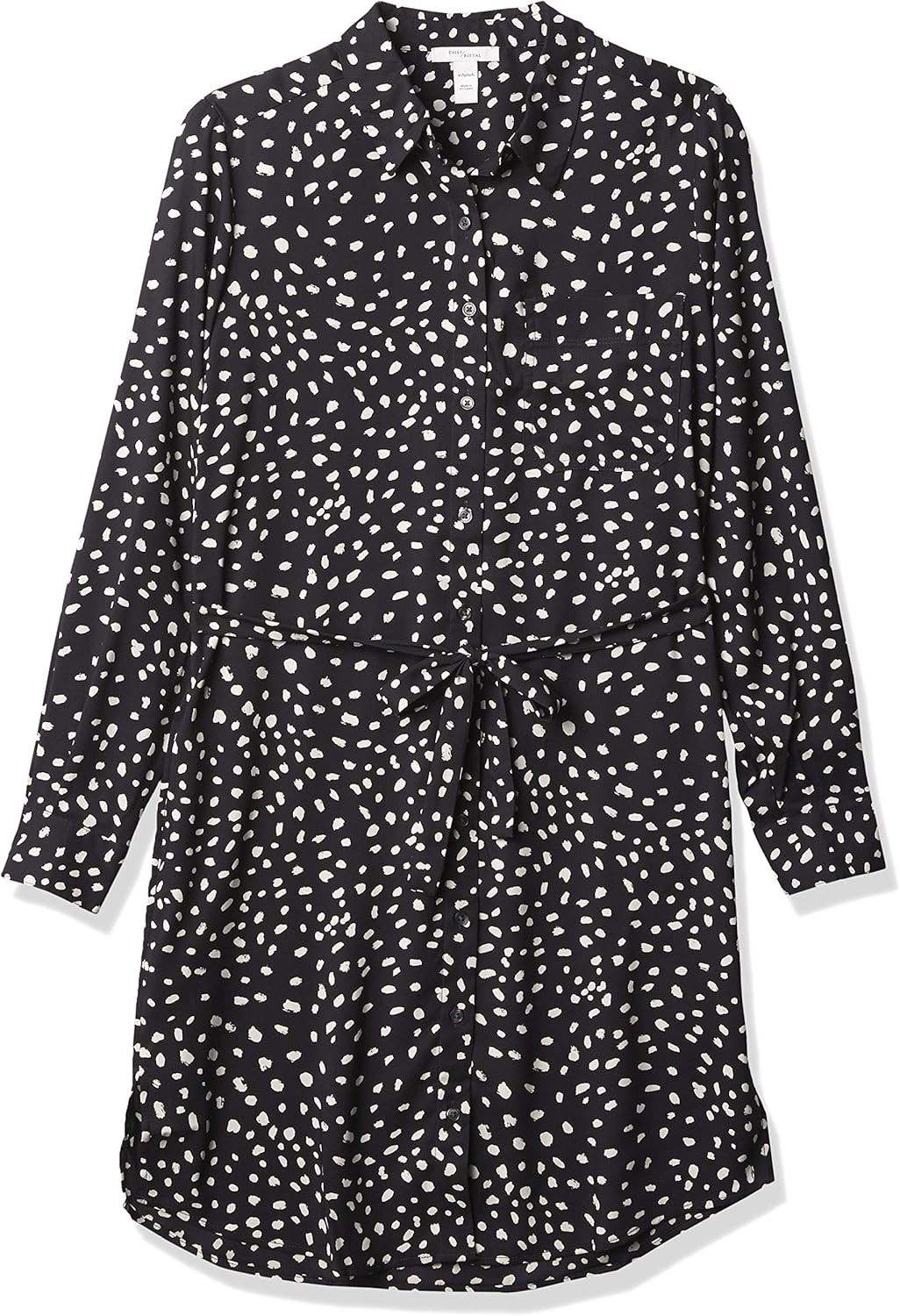 Amazon Brand - Daily Ritual Women's Georgette Long-Sleeve Button Down Shirt Dress | Amazon (US)