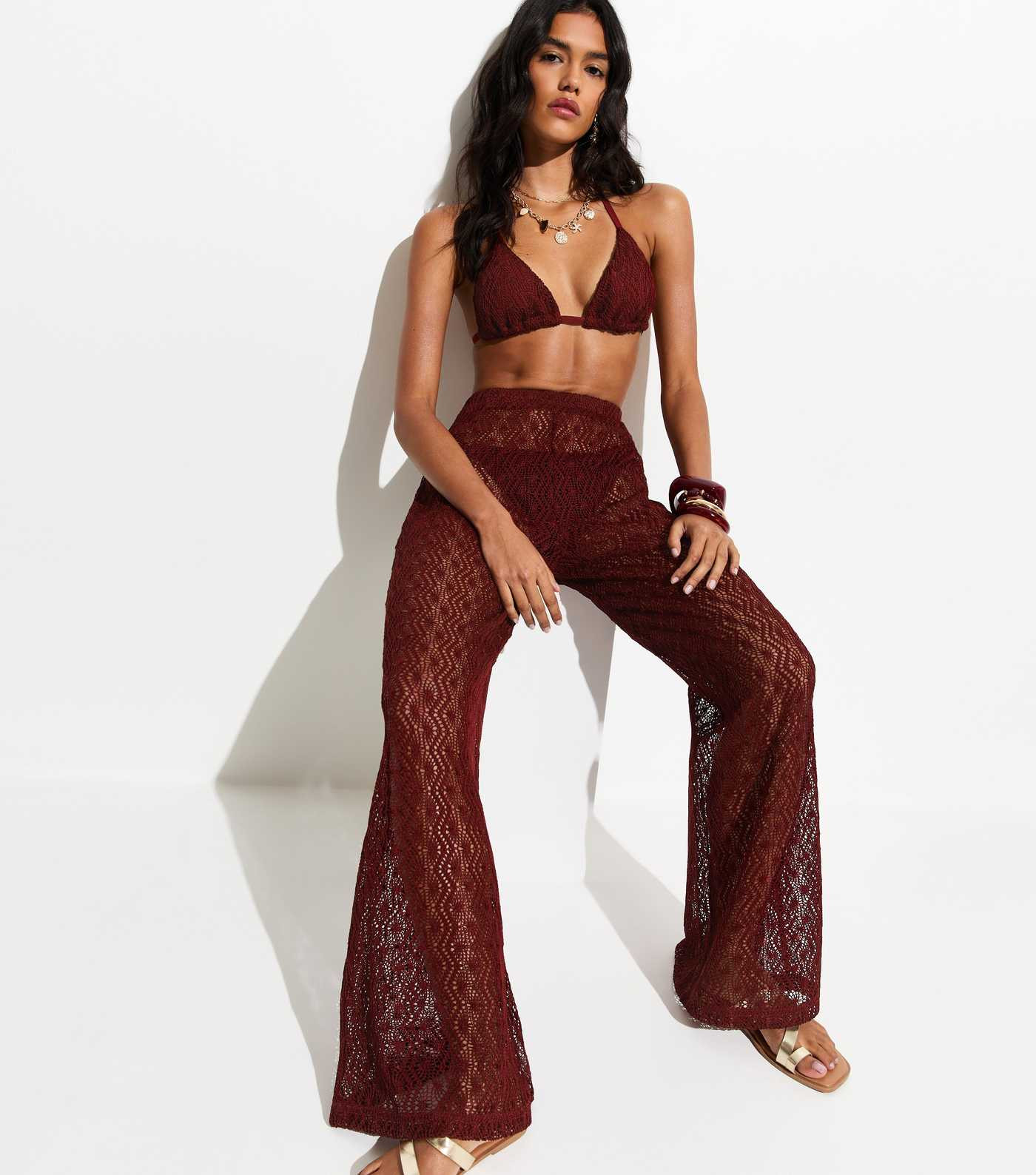 Rust Crochet Beach Trousers | New Look | New Look (UK)