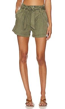PAIGE Anessa Short in Vintage Ivy Green from Revolve.com | Revolve Clothing (Global)