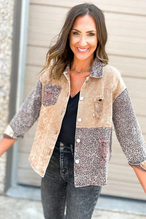 Brown Long Sleeve Animal Print Button Down Top | Shop Style Your Senses