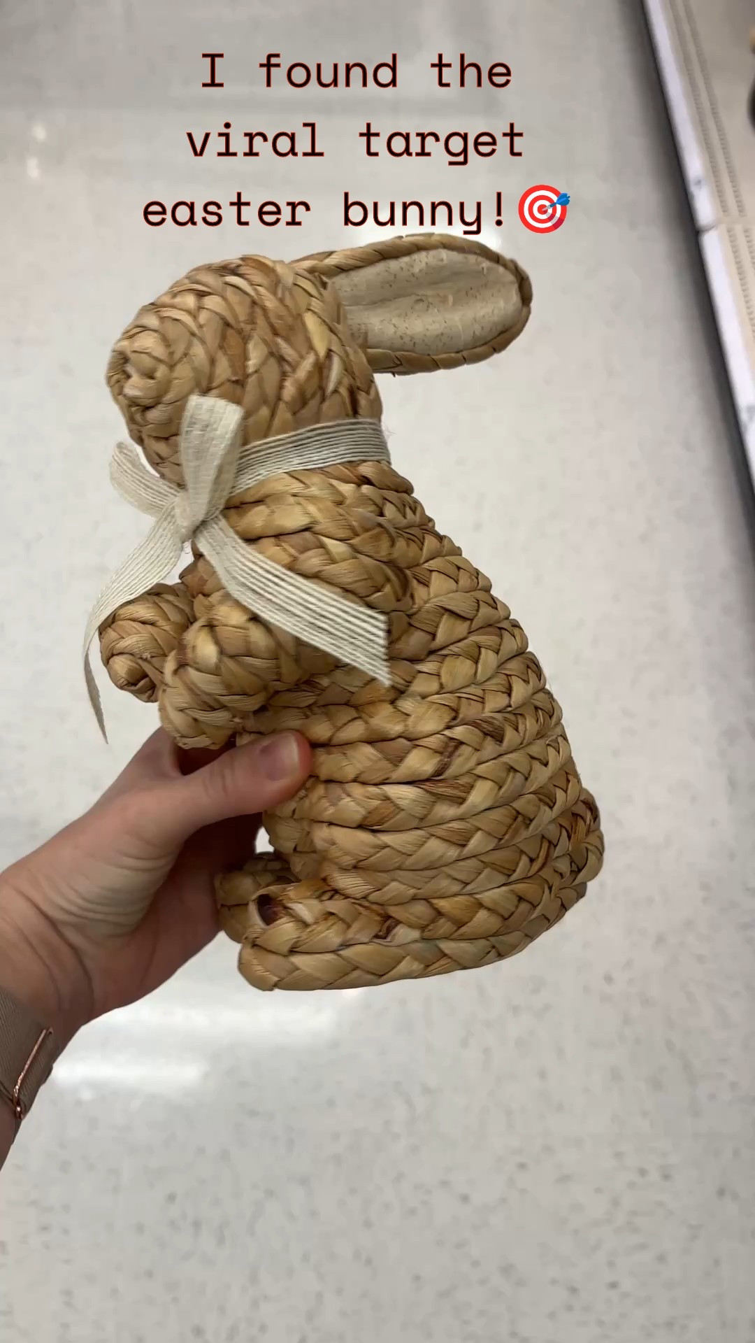 I finally found the viral target wicker easter bunny! This is the Threshold Woven Sitting Easter Bunny in Natural and at just $15, it’s way bigger than I thought it would be! I love a good target home find, especially with spring and Easter just around the corner - this decorative piece would be perfect. #targetfinds #target

#LTKSeasonal #LTKWatchNow #LTKHome