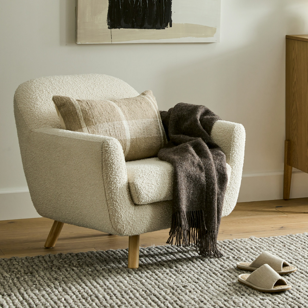 Gabriola 34" Lounge Chair - Ivory Bouclé | Article