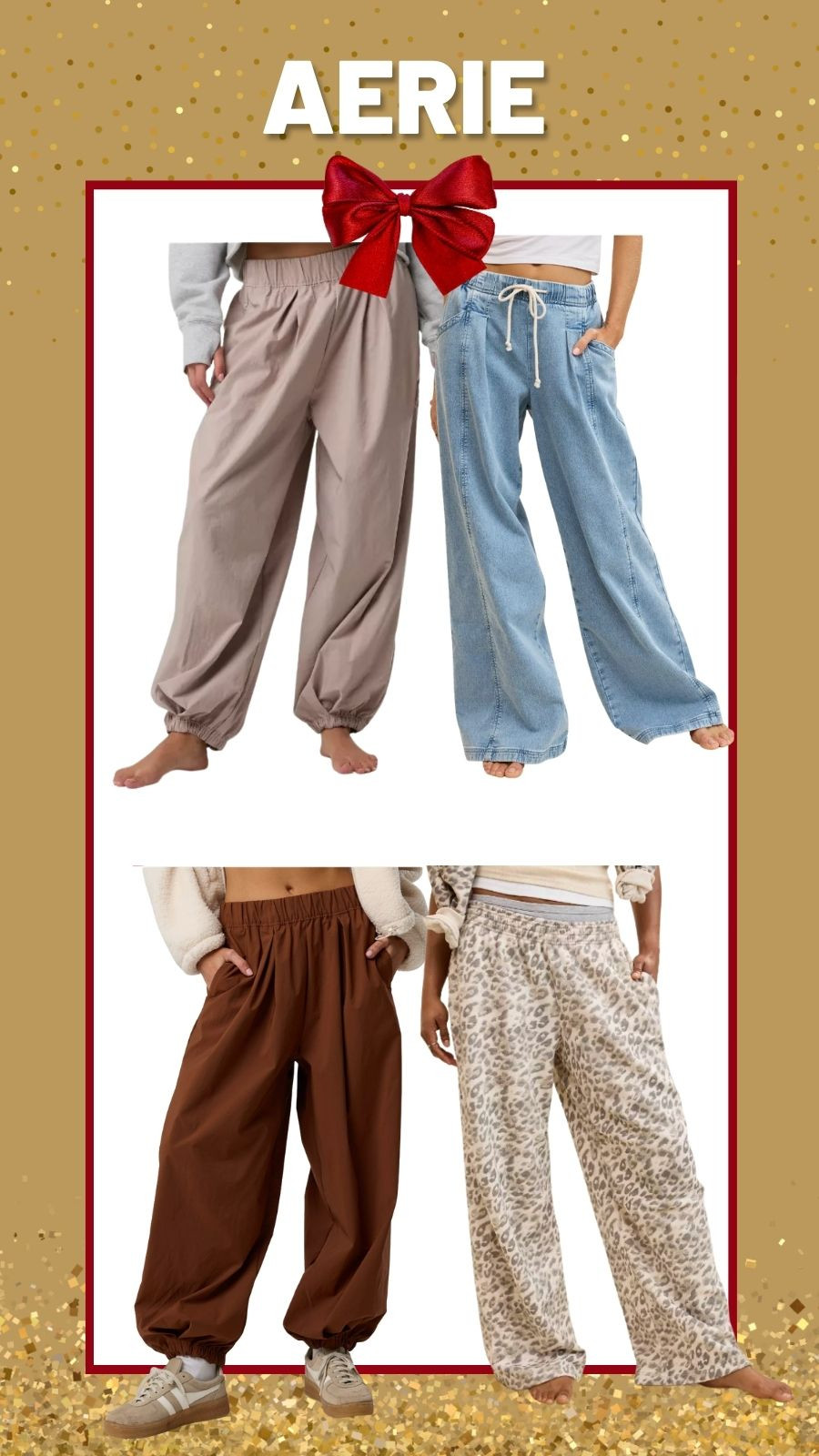 Aerie new arrivals

drawstring jeans, leopard slouchy pants, balloon jogger pants 

 #LTKootd #LTKFindsUnder100