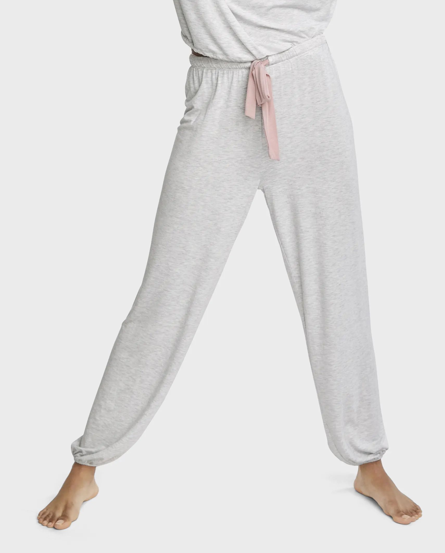 Womens Tie-Front Modal Pajama Pants - h/t lunar | PJ Place