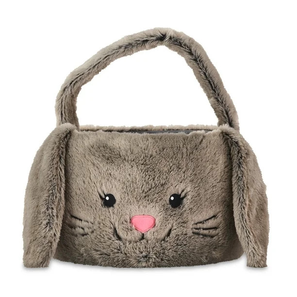 Way To Celebrate Jumbo Plush Gray Bunny Easter Basket - Walmart.com | Walmart (US)